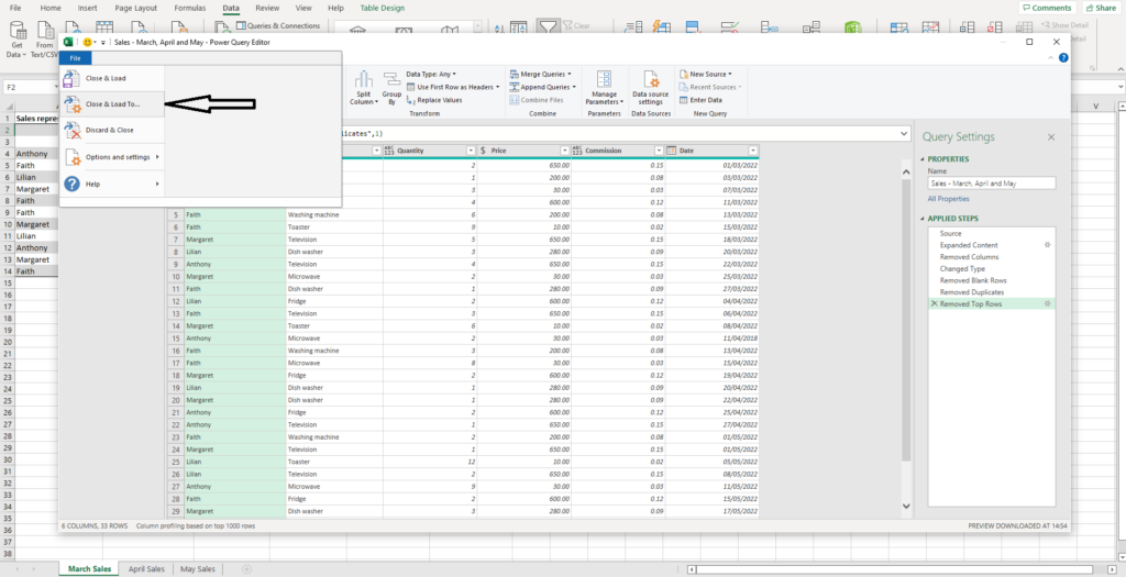 Turning consolidated excel sheets into one table in Excel