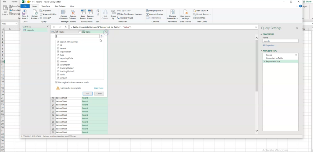 Query Xero data into Excel